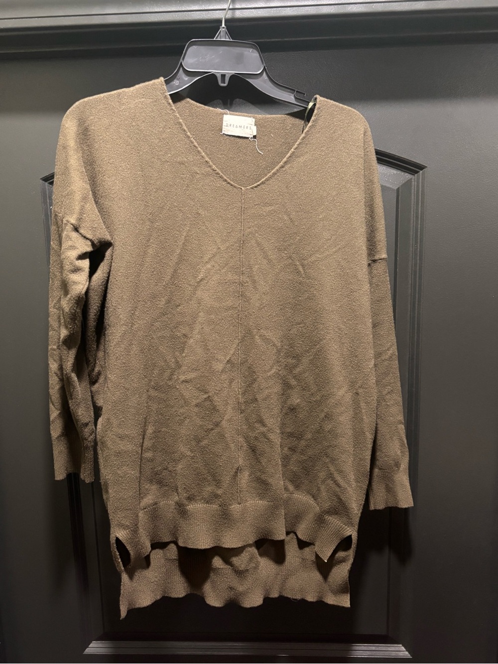 V-Neck Sweater in Olive